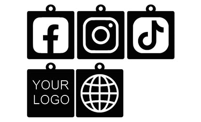 QR Code Keyring (double layer)