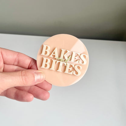 3D Acrylic Business Logo Badge | Circular