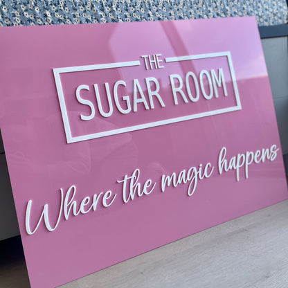 A1 Business Logo Sign | Rectangle with 3D Logo or Text - Remarkable Creations