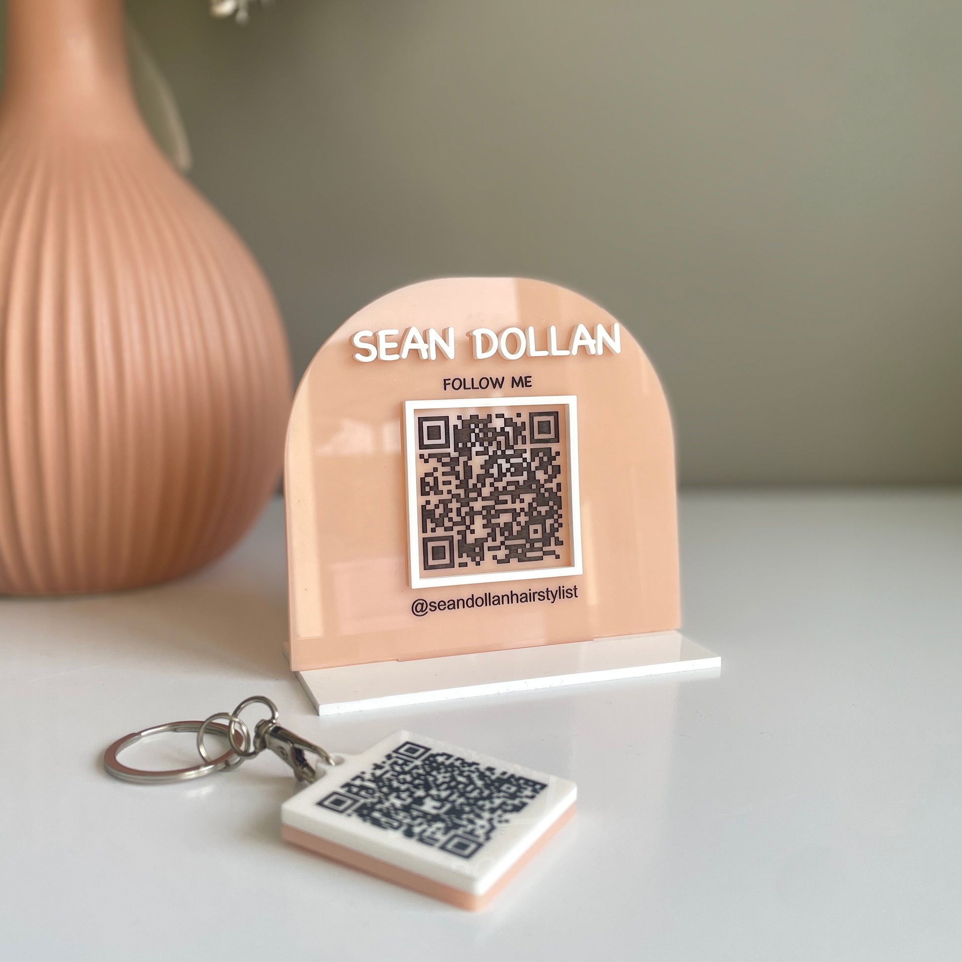 Mini QR Code Tabletop Sign | Custom Logo - Remarkable Creations