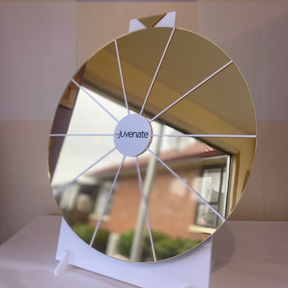 Mirrored Acrylic Spinning Prize Wheel | Luxe Design - Remarkable Creations