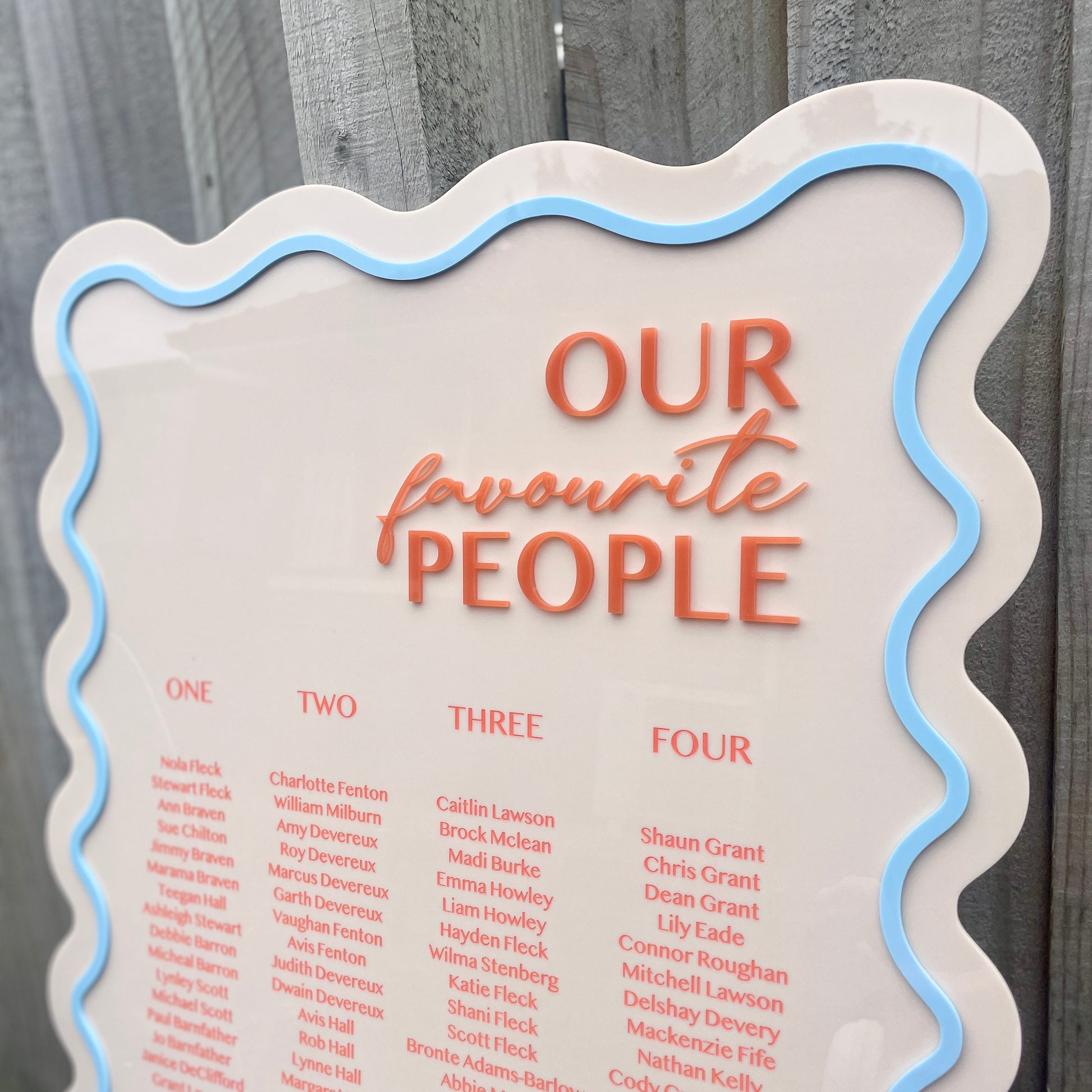 Seating Chart | Acrylic - Remarkable Creations