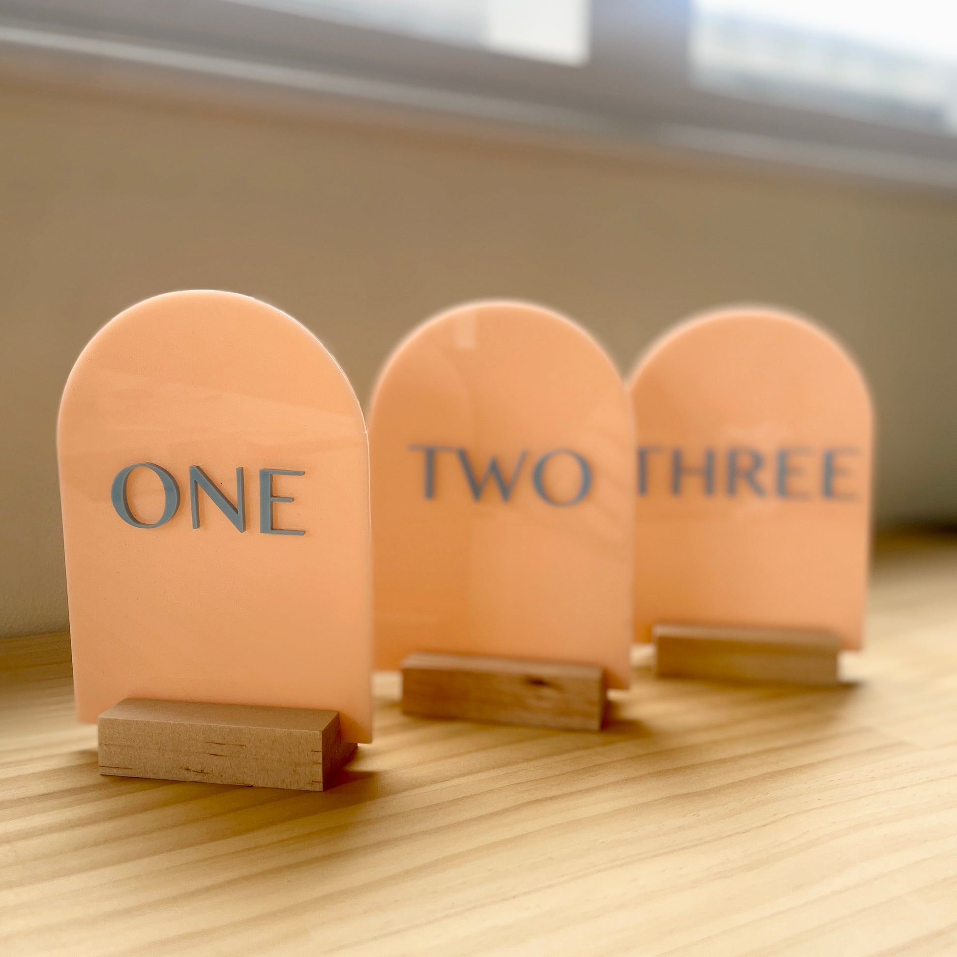 Table Numbers Set of Three | Acrylic - Remarkable Creations