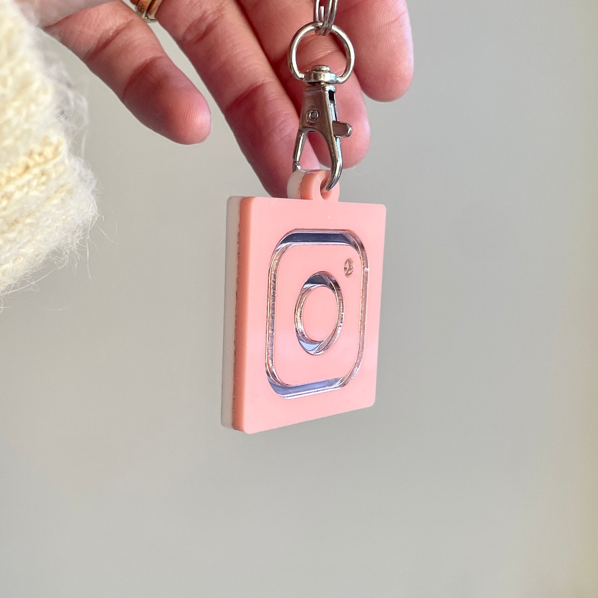 QR Code Keyring | double layer - Remarkable Creations