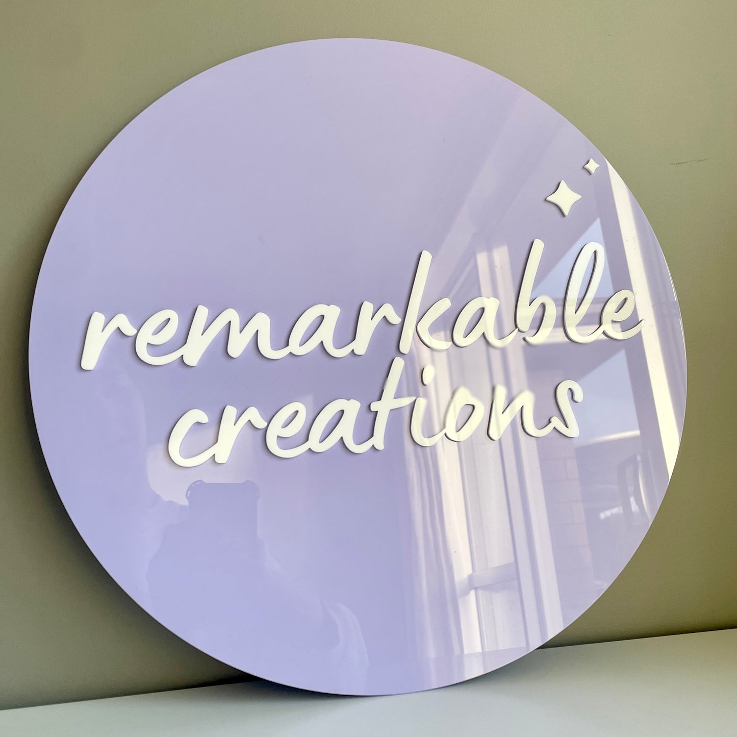 Custom Business Logo Sign | Acrylic | Round | 3D Lettering - Remarkable Creations