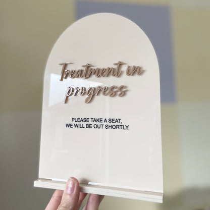 Treatment in Progress Sign | A5 - Remarkable Creations
