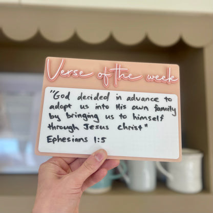 Verse of the Week Plaque - Remarkable Creations
