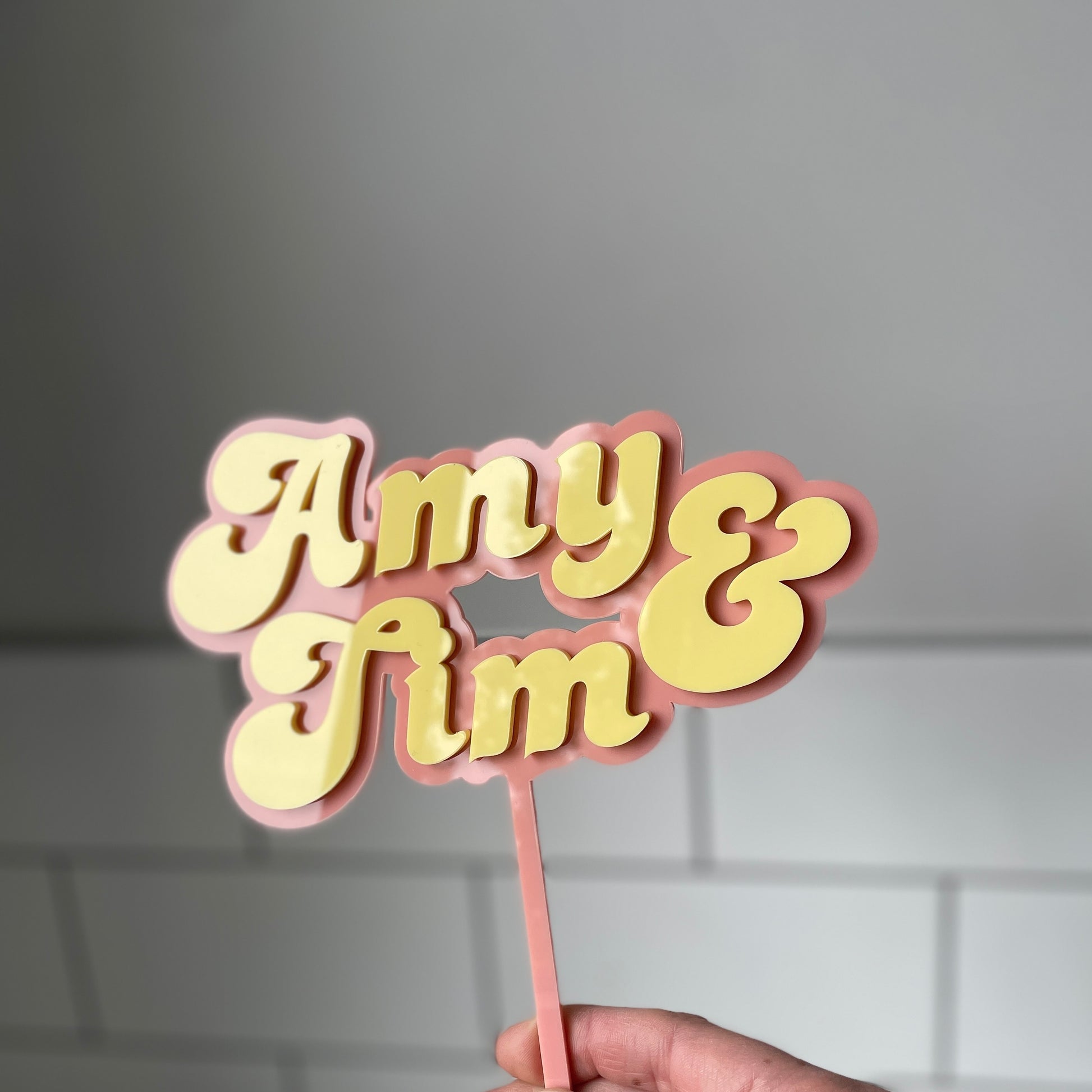 Retro Wedding Cake Topper - Remarkable Creations