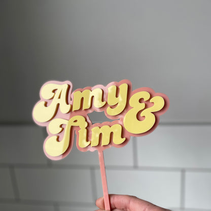 Retro Wedding Cake Topper - Remarkable Creations
